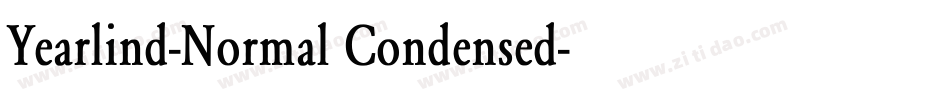 Yearlind-Normal Condensed字体转换